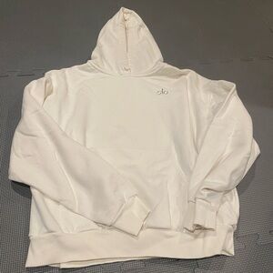 Alo Yoga White Hoodie Sz M